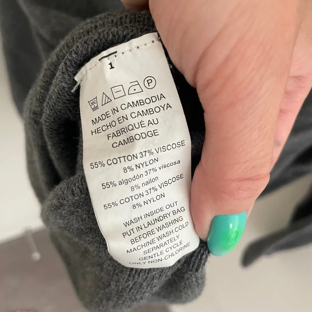 Michael Kors gray crewneck  back zipper sweater size S
